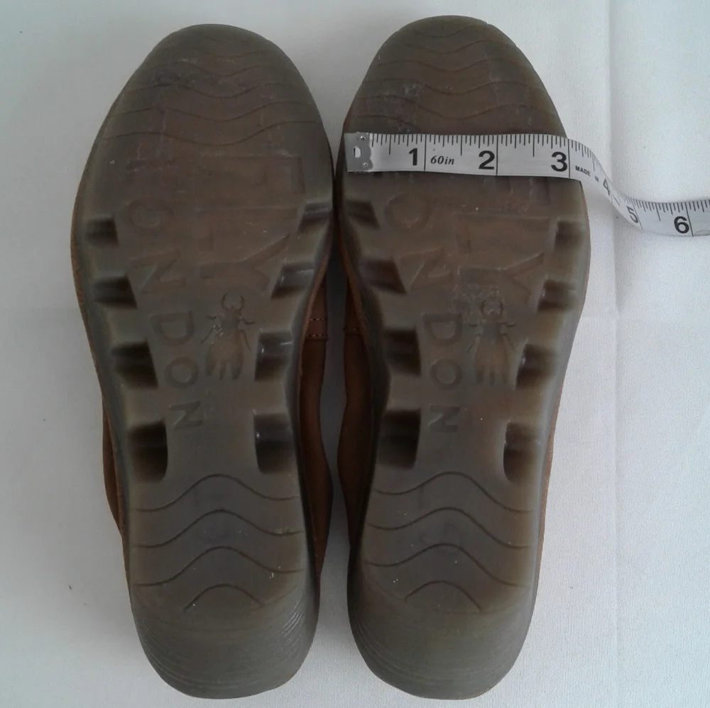 Fly London Yala Wedge Brown Suede Slip-On Size 38 US Women’s 7.5–8